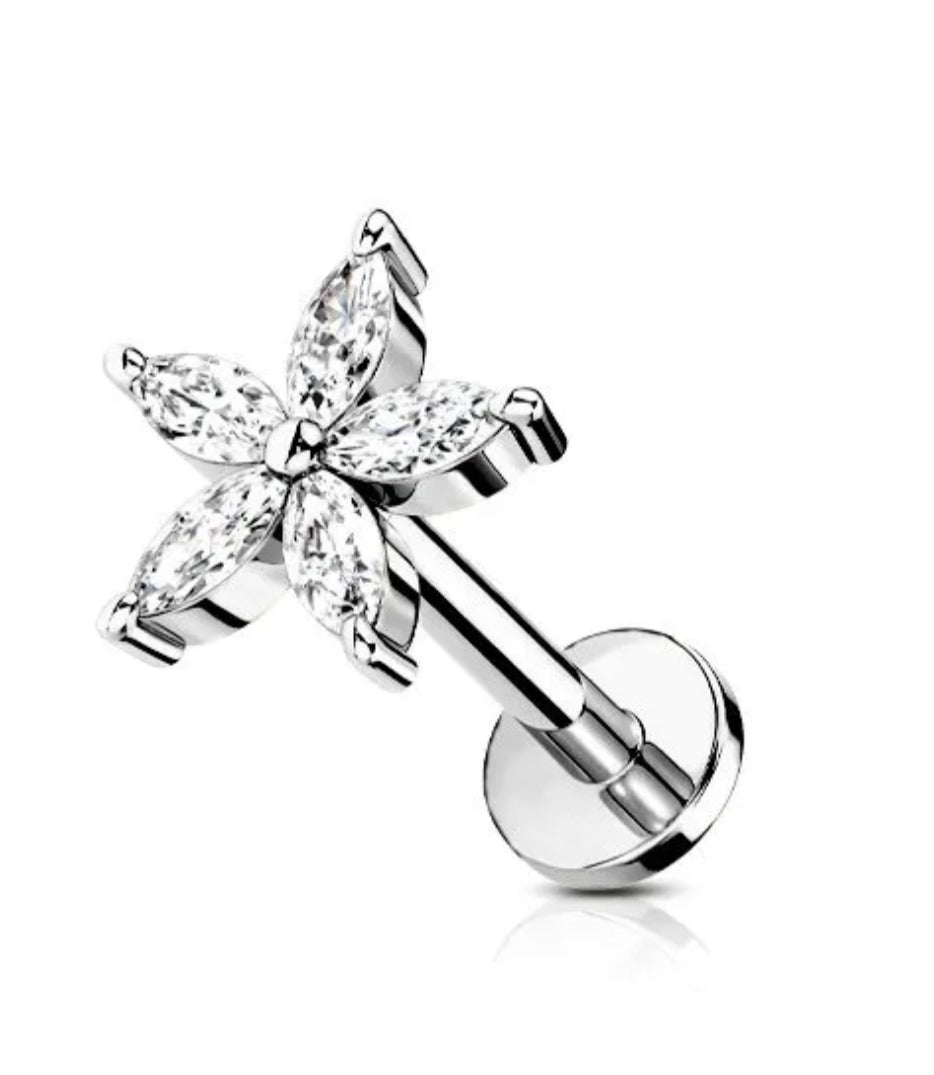 PIERCING FIORE CON PIETRE