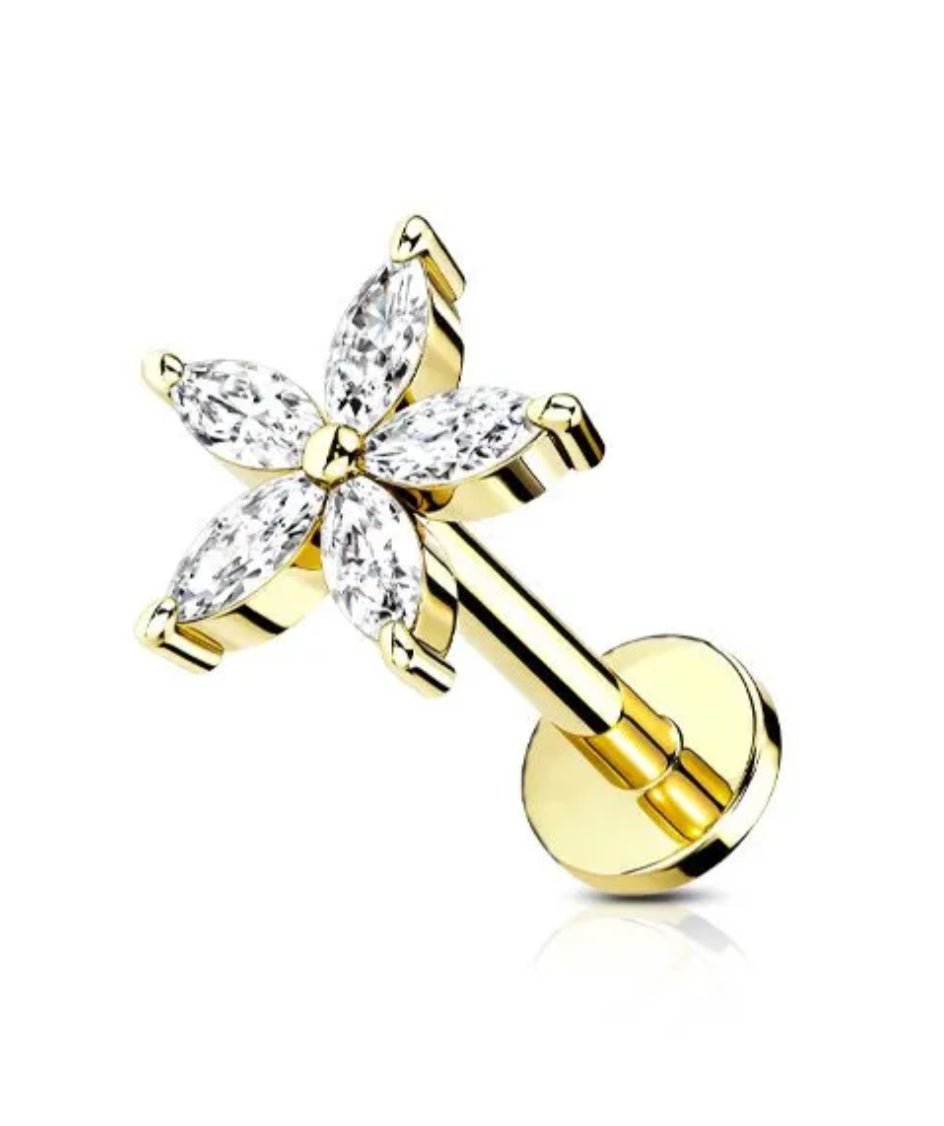 PIERCING FIORE CON PIETRE