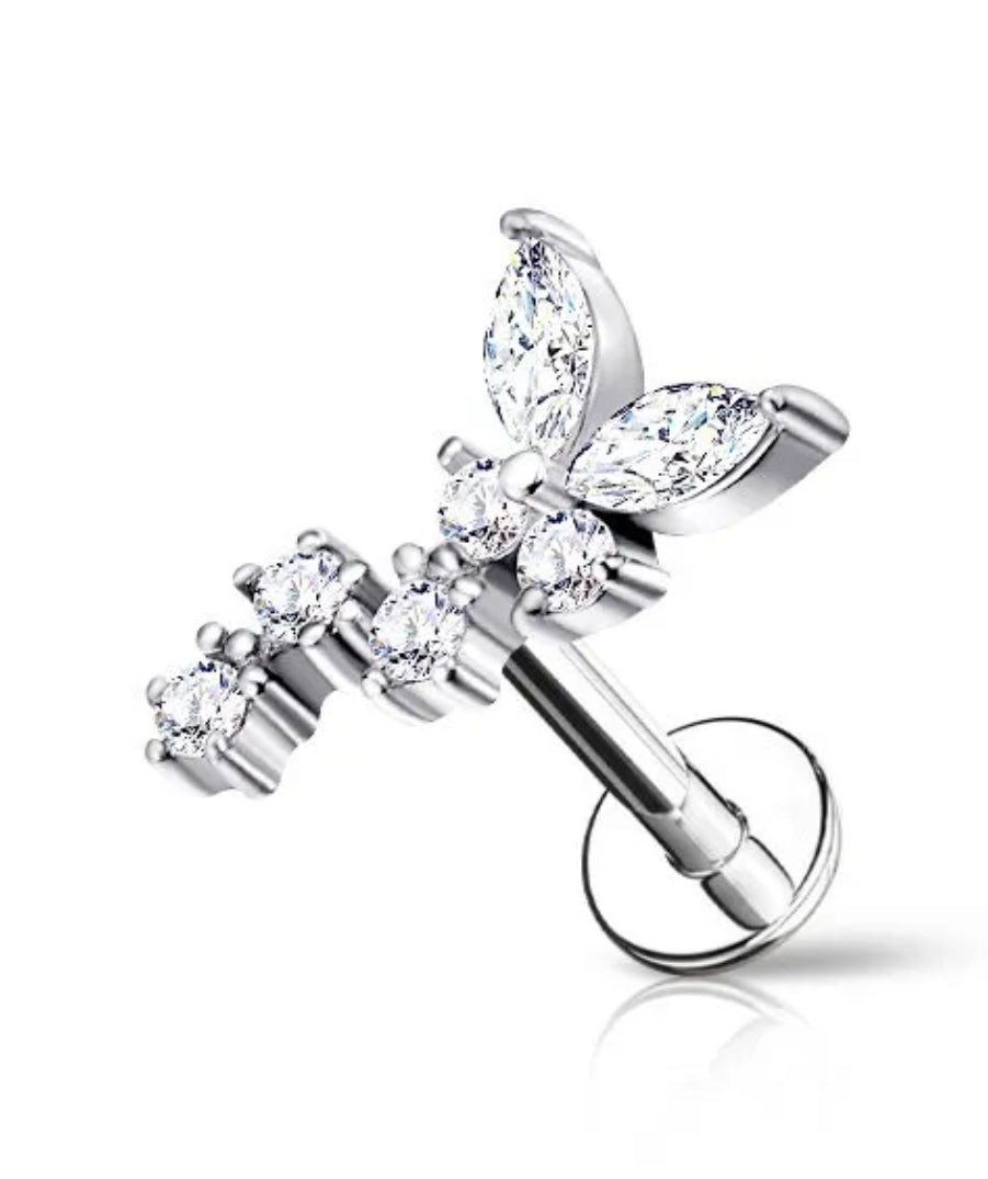 PIERCING FARFALLA CON PIETRE