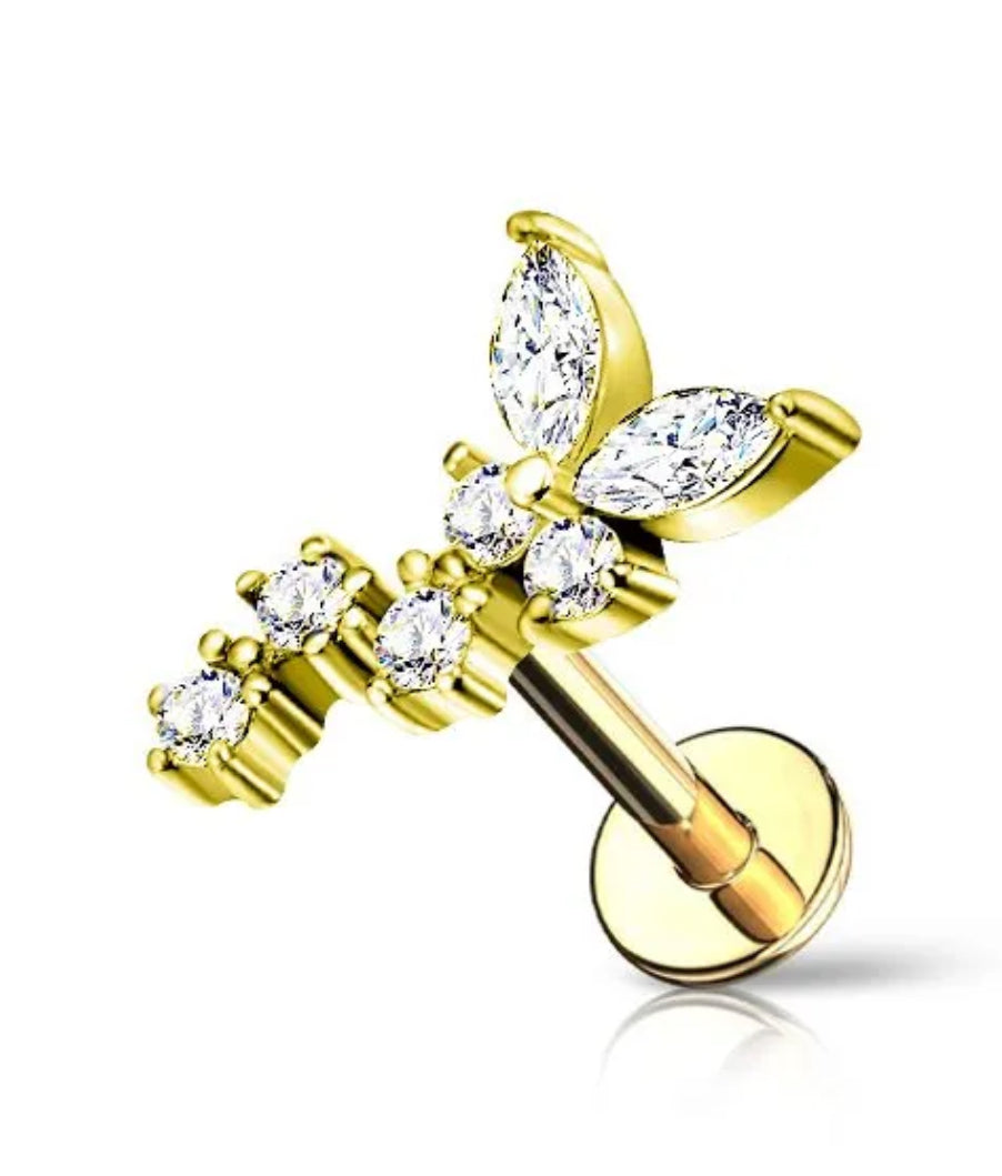 PIERCING FARFALLA CON PIETRE