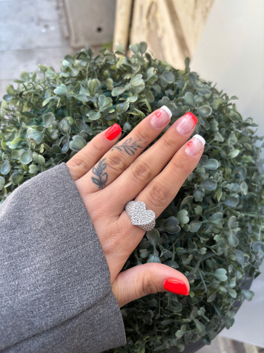 ANELLO CUORE BRILLANTE