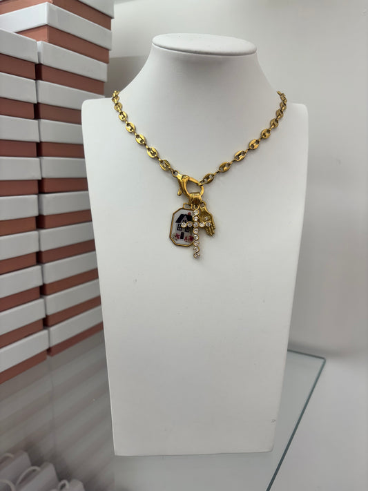 COLLANA MAGLIA MARINARA CON CHARMS