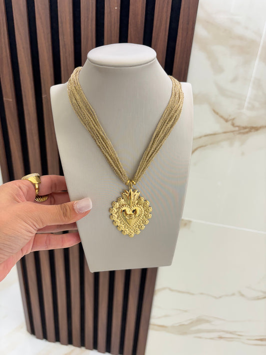 COLLANA CUORE SACRO VINTAGE